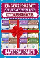 Vorschau - Arbeitsblätter - Wortsuchrätsel zum Fingeralphabet der Gebärdensprache (Materialpaket) - Deckblatt