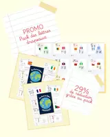 Aperçu - Feuilles d'exercices - Promo - Kit lettres thème des drapeaux - Page de couverture