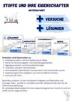 Vorschau - Stundenentwürfe - Stoffe und ihre Eigenschaften - Deckblatt