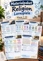 Vorschau - Arbeitsblätter - Materialpaket Religion Lernspiele Klasse 1–12 | 15 Arbeitsblätter - Deckblatt