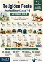 Vorschau - Arbeitsblätter - Religiöse Feste Arbeitsblätter Klasse 7–8 Bundle - Deckblatt