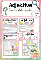 Vorschau - Arbeitsblätter - Materialpaket/Bundle: Adjektive (Kl-2-3) - Deckblatt