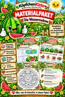 Vorschau - Spiele - Die Wassermelone - Komplettpaket | Arbeitsheft, Rätsel, Wissenstest & Lösungen - Deckblatt