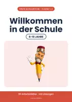 Vorschau - Unterrichtsreihen - Willkommen Klasse 1-4: 80 Arbeitsblätter erste Schulwoche - Deckblatt
