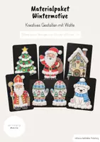 Vorschau - Mal- und Bastelvorlagen - Materialpaket Winterliche Motive (Basteln mit Watte) - Deckblatt
