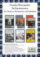 Vorschau - Stundenentwürfe - Groteskes Materialpaket: Der Expressionismus - Deckblatt