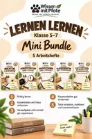 Vorschau - Arbeitsblätter - Materialpaket | Lernen lernen – Lernstrategien & Organisation Klasse 5–7 | Mini Bundle - Deckblatt