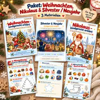 Vorschau - Arbeitsblätter - Weihnachten, Nikolaus & Neujahr – Mitmachpaket - Deckblatt