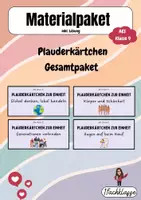 Vorschau - Aufgabenkarten - AES Klasse 9 - Materialpaket Plauderkärtchen + Lösungen - Deckblatt