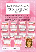 Vorschau - Arbeitsblätter - Leseverstehen Klasse 3–4 – 33 differenzierte Texte mit Aufgaben & Lösungen - Deckblatt