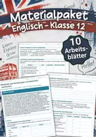 Vorschau - Arbeitsblätter - Materialpaket – Englisch Klasse 12 – Arbeitsblätter - Deckblatt