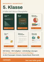 Vorschau - Unterrichtsreihen - Fit für Klasse 5 | Mathematik 5. Klasse | Paket | 6 Hefte - Deckblatt