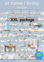 Vorschau - Arbeitsblätter - Materialpaket - At home / Living / Furniture & Rooms - zu Hause / wohnen / Möbel & Räume XXL ENGLISCH - Wortschatzpaket - Deckblatt