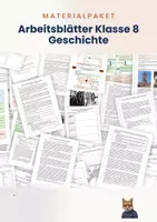 Vorschau - Stundenentwürfe - Materialpaket: 15 Arbeitsblätter für den Geschichtsunterricht in Klasse 8 - Deckblatt