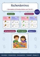 Vorschau - Spiele - Materialpaket - Rechendomino Komplettpaket – Einmaleins & Einsdurcheins 1–10 (Klasse 2–3) - Deckblatt