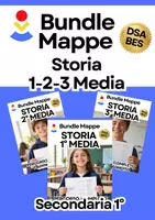 anteprima - Mappe concettuali - BUNDLE COMPLETO Storia Scuola Media (Classi 1, 2, 3) - Mappe Concettuali Alta Leggibilità (BES/DSA) - Pagina di copertina