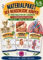 Vorschau - Unterrichtsreihen - Materialpaket Menschlicher Körper - 45 Arbeitsblätter | Klasse 5/6 - Deckblatt