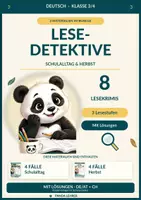 Vorschau - Arbeitsblätter - Lesekrimis Klasse 3/4 – 8 Fälle, 3 Lesestufen - Deckblatt