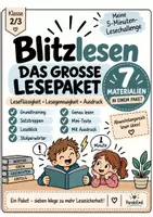 Vorschau - Arbeitsblätter - Blitzlesen – 7er Lesepaket | Leseflüssigkeit verbessern Klasse 2/3 - Deckblatt