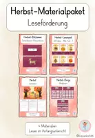 Vorschau - Arbeitsblätter - Herbst Materialpaket - Leseförderung im Anfangsunterricht - Deckblatt