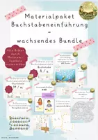 Vorschau - Unterrichtsreihen - Materialpaket Buchstabeneinführung - wachsendes Bundle - Deckblatt