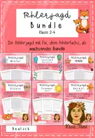Vorschau - Arbeitsblätter - Lesen und Schreiben üben: Die Fehlerjagd als Bundle (wachsend, Deutsch, Klasse 2, 3, 4) - Deckblatt