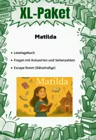 Vorschau - Unterrichtsreihen - Matilda | XL Materialpaket | Unterrichtsmaterial | Deutsch | Klasse 5-8 | mit Lösungen - Deckblatt
