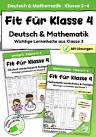 Vorschau - Unterrichtsreihen - Fit für Klasse 4 – Deutsch & Mathematik wiederholen | Komplettset Klasse 3 mit Lösungen - Deckblatt