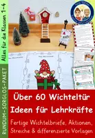 Vorschau - Stundenentwürfe - Ein Wichtel zieht ein Grundschule Klasse 1–4 – Wichtelbriefe, Wichtelstreiche & Wichteltür Ideen - Deckblatt