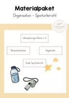 Vorschau - Stundenentwürfe - Materialpaket: Sportunterricht Organisation - Deckblatt