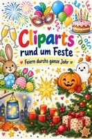 Vorschau - selbst erstellte Cliparts/Grafiken - Materialpaket - Cliparts Grundschule - Feste (Weihnachten, Ostern etc. ) - Deckblatt