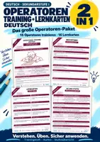 Vorschau - Arbeitsblätter - Operatoren-Training und Lernkarten im Paket | Deutsch Klasse 8-10 - Deckblatt