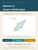 Vorschau - Arbeitsblätter - Materialpaket: Matrizen & lineare Abbildungen Kl. 11–12 Gymnasium - Deckblatt