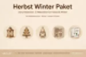 Vorschau - Arbeitsblätter - MEGA PAKET Herbst & Winter - 5 Materialien Werken Kunst | Laterne, Weihnachtsbaum, Wichtel, Laubsäge, Weihnachten - Deckblatt