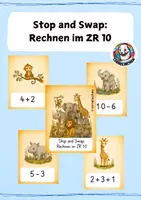 Vorschau - Spiele - Addition & Subtraktion im ZR bis 10 - Stop and Swap Spiel - Deckblatt