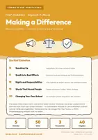 Vorschau - Arbeitsblätter - Making a Difference — Englisch E-Phase, Paket 4 von 6 Etwas verändern · fünf Einheiten, 50 Seiten - Deckblatt