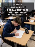 Vorschau - Klassenarbeiten - Materialpaket "3 differenzierte Klassenarbeiten Sach- und Gebrauchstexte mit Lösungen & Hörtexten - neue RSAP BW 2027; Klasse 9-10 - Deckblatt