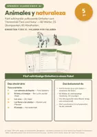 Vorschau - Arbeitsblätter - Spanisch A1 Fünferpaket: Tiere und Natur - Deckblatt