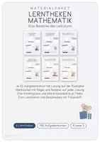 Vorschau - Stationenlernen - Materialpaket Mathematik Zahlenraum bis 1000 · Plus und Minus schriftlich · Mal und Geteilt · Größen und Sachaufgaben · Raum und Form · Daten und Zufall - Deckblatt