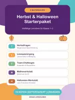 Vorschau - Arbeitsblätter - Herbst & Halloween | Starterpaket 1–2 - Deckblatt