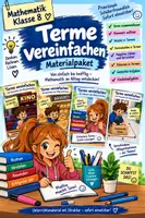 Vorschau - Arbeitsblätter - Terme vereinfachen- Materialpaket aus dem Alltag - Deckblatt