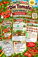 Vorschau - Arbeitsblätter - Die Tomate - Komplettpaket | Arbeitsheft, Rätsel, Wissenstest & Lösungen - Deckblatt