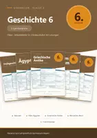 Vorschau - Arbeitsblätter - Geschichte 6 Gymnasium – Arbeitsblätter-Paket, 5 Lernbereiche - Deckblatt