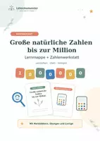 Vorschau - Unterrichtsreihen - Materialpaket grosse natürliche Zahlen - Deckblatt