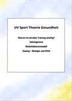 Vorschau - Stundenentwürfe - Materialpaket UV Sport Theorie Gesundheit - Deckblatt