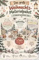 Vorschau - Arbeitsblätter - Großes Weihnachts-Materialpaket für Kinder | Schatzsuche, Erinnerungsbuch & Ausmalheft | 3-in-1 - Deckblatt