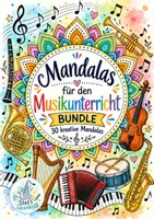 Vorschau - Mal- und Bastelvorlagen - Mandalas für den Musikunterricht – großes Bundle mit 30 kreativen Mandalas - Deckblatt