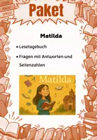 Vorschau - Unterrichtsreihen - Matilda | Unterrichtsmaterial | Deutsch | | Materialpaket Klasse 5-8 | mit Lösungen - Deckblatt