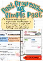 Vorschau - Arbeitsblätter - Materialpaket PAST PROGRESSIVE vs SIMPLE PAST - Deckblatt