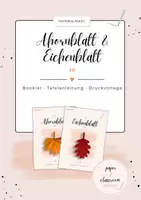 Vorschau - Arbeitsblätter - 3D-Herbstblätter | Ahornblatt & Eichenblatt - Deckblatt